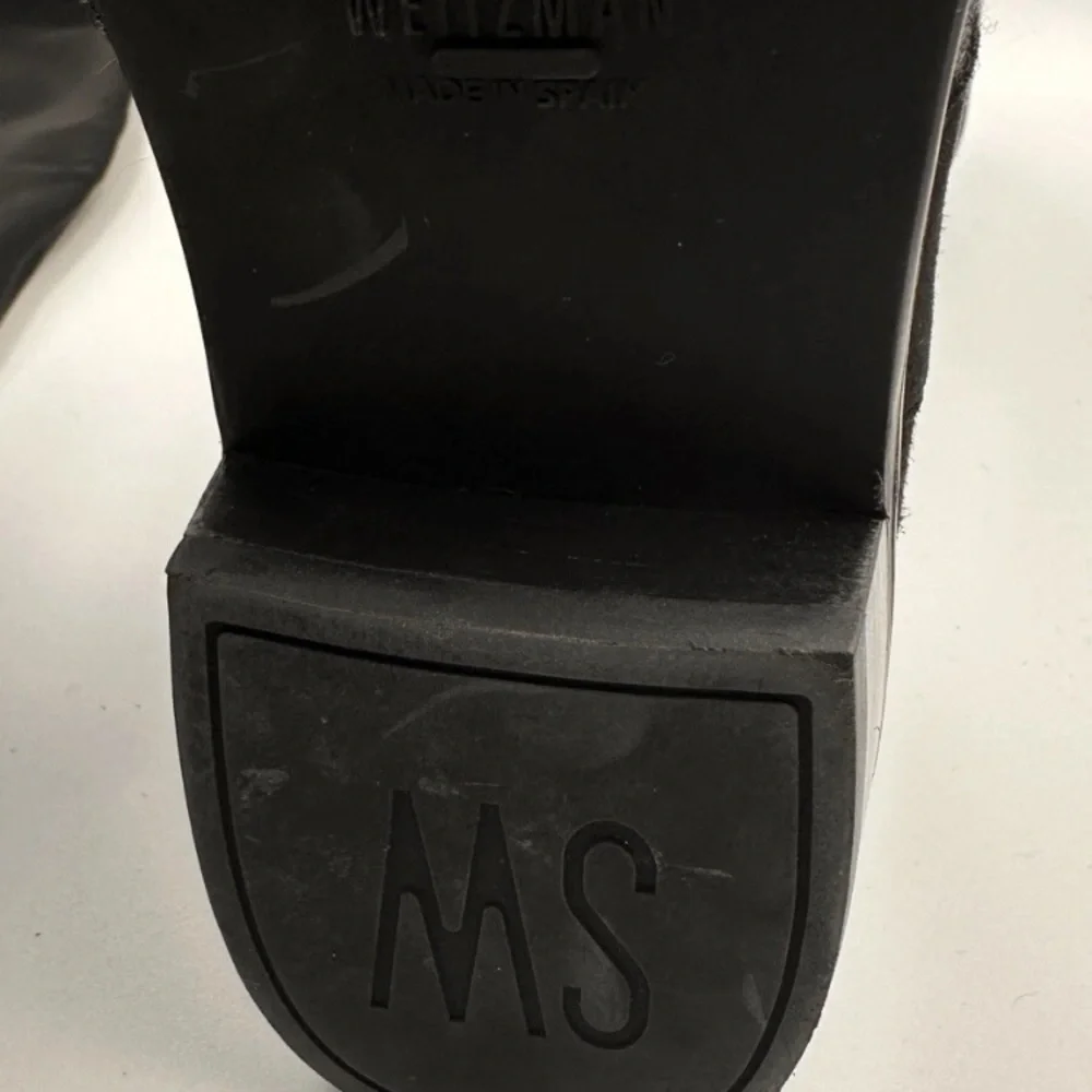 Stuart Weitzman Black & Gray 50/50 Textured Boots•Dark Academia•Steam Punk•Edgy - Picture 12 of 16